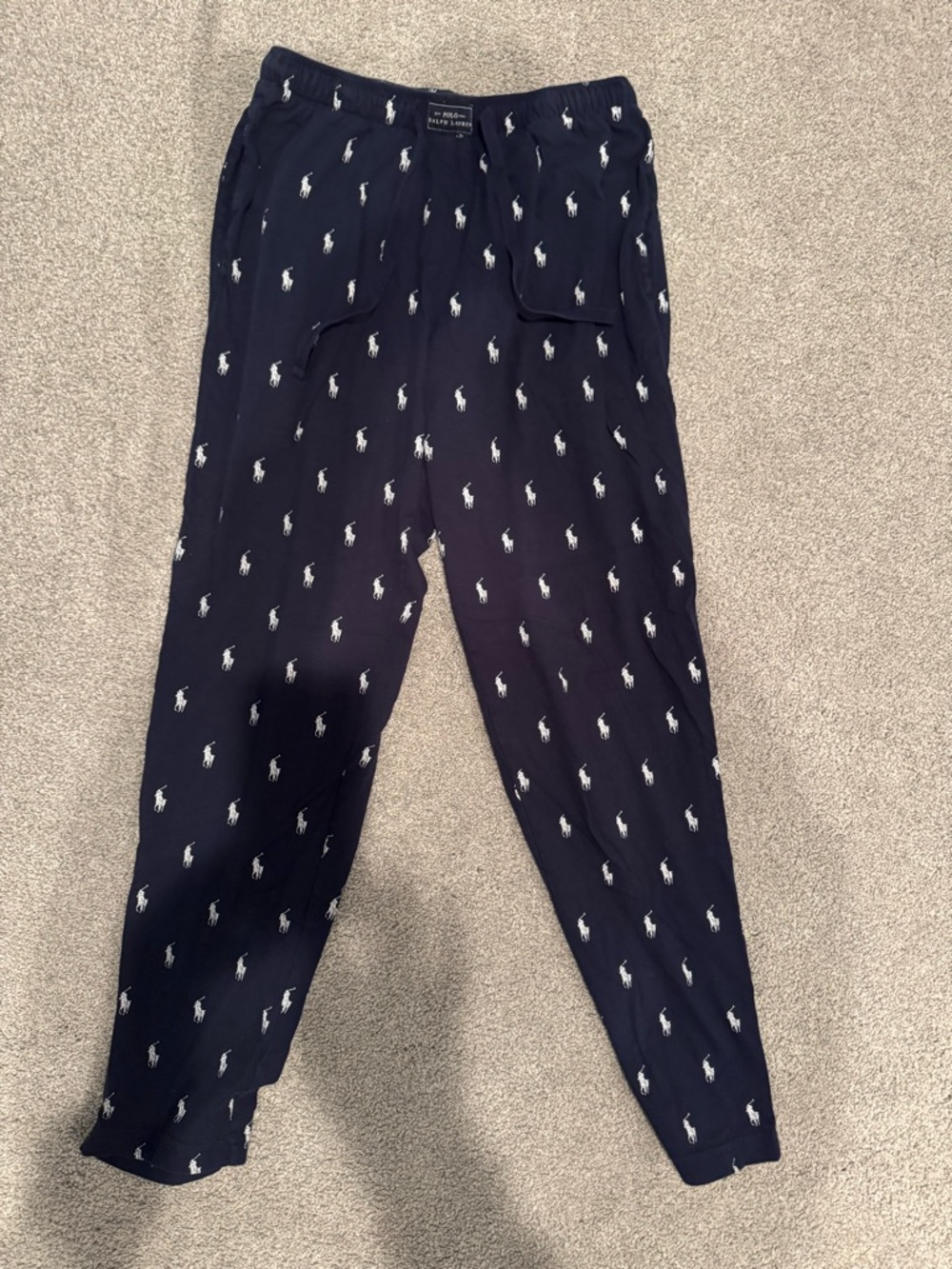 Polo by Ralph Lauren Navy Logo Print men’s pants